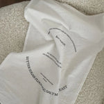 serviette table blanc imprimé phrases usage maison restaurant classic