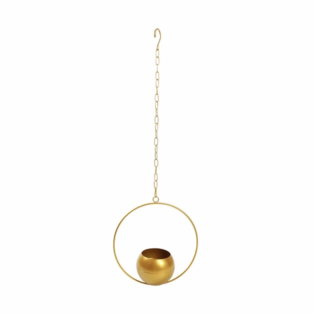 pots fleurs suspendus or noir modernes minimalistes chaîne résistants usure