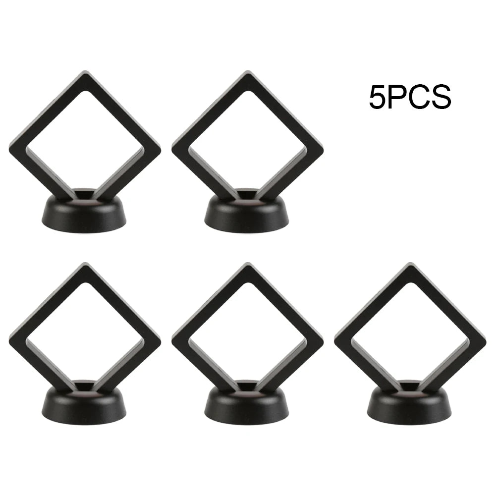 présentoir bijoux moderne transparent noir blanc support rotatif minimaliste 10 pièces