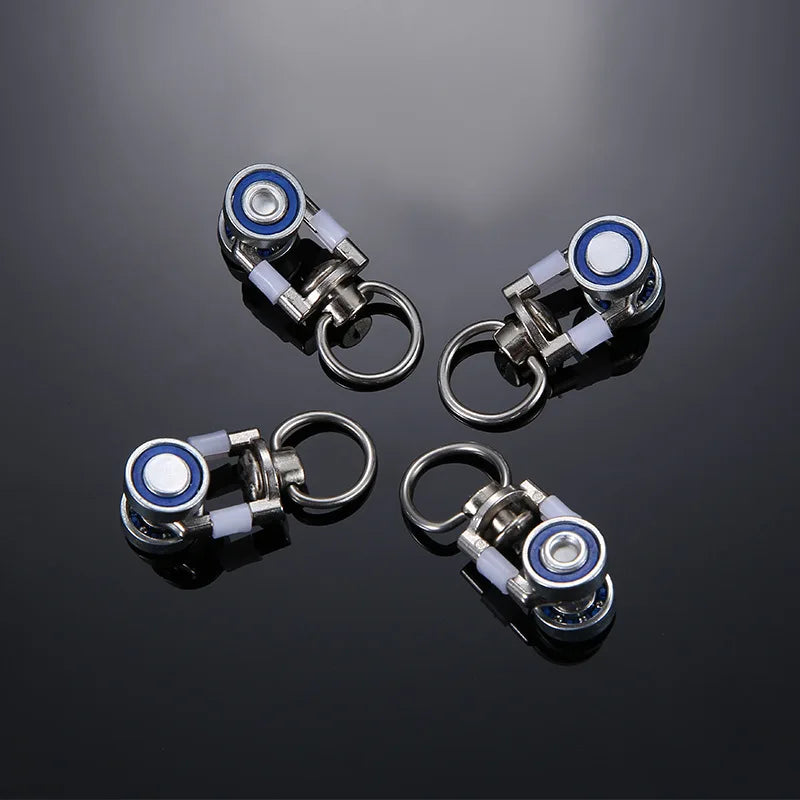 rideau polonais rouleau billes argent bleu moderne glissière rail poulie silent hooks matériaux maison