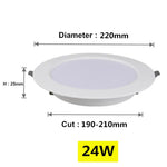 Spot LED moderne 12W 24W 5W blanc 3000K 4000K 6000K clips opacité plastique