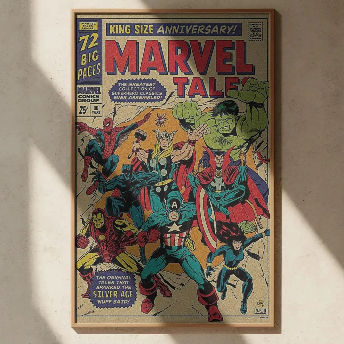 affiche vintage comics super héros multicolore toile cadre bois 20x30cm 30x40cm 40x50cm 40x60cm 50x70cm