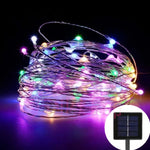 guirlande lumineuse solaire 20m 200led blanc chaud fil cuivre moderne certification ip65 ul rohs