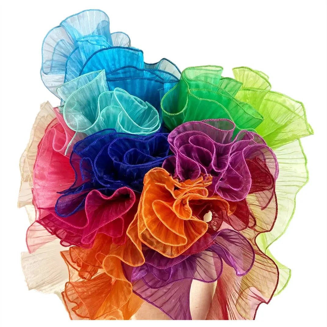 ruban franges dentelle plissée volants mariage décoration tissu décoratif coloré