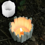 support bougie silicone mold blanc rayures verticales moderne diy époxide résine trousseau crafting matériaux