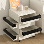 commode tiroirs moderne blanc noir roulettes minimaliste tiroirs organisateur chambre salon