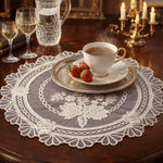 nappe dentelle fleur motif floral table translucent classique vintage pâques décoration européenne pastorale