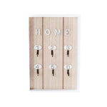 porte clés mural rustique minimaliste rose clair texte chiffres coeurs vertical
