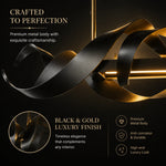lampe suspendue moderne élégante noir doré sculptural finition métallique luxueuse 120cm adjustable