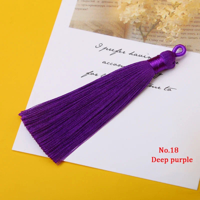 lot dix pompons soyeux anneau métallique décoration rideau couture bijoux artisanat