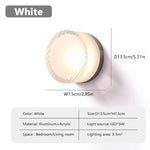 applique murale moderne vert jaune blanc rayures concentriques adhésive led éclairage quotidien fixée mur