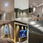 lampe led noir moderne adhésif 10w 15w 25w chambre cuisine surface toucher led aluminium