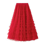 jupe tulle plissée vert rose beige gris bleu violet classique féminine soirée clips cascade