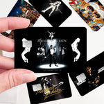 protection carte bancaire stickers michael jackson noir signature adhésifs réutilisables moderne waterproof echangement