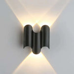 applique murale moderne or ondulée ip65 résistante l'eau 85 265v flux lumineux 249 2000