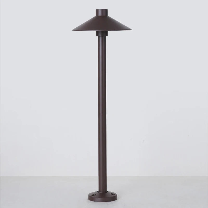 lampe extérieure moderne led noire étanche aluminium base fixation 500mm 690mm