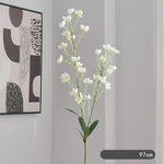 bouquet artificiel rose blanc décoration intérieure moderne minimaliste 97cm feuilles fleurs