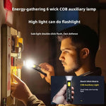 lampe poche led rechargeable noire jaune clip aimant camping travailurgence
