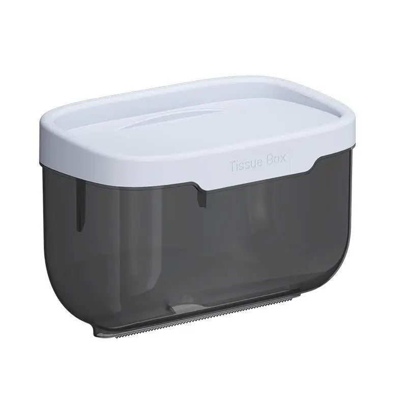 boîte mouchoirs réutilisable transparente moderne adhésif rouge blanche grise salle bain cuisine