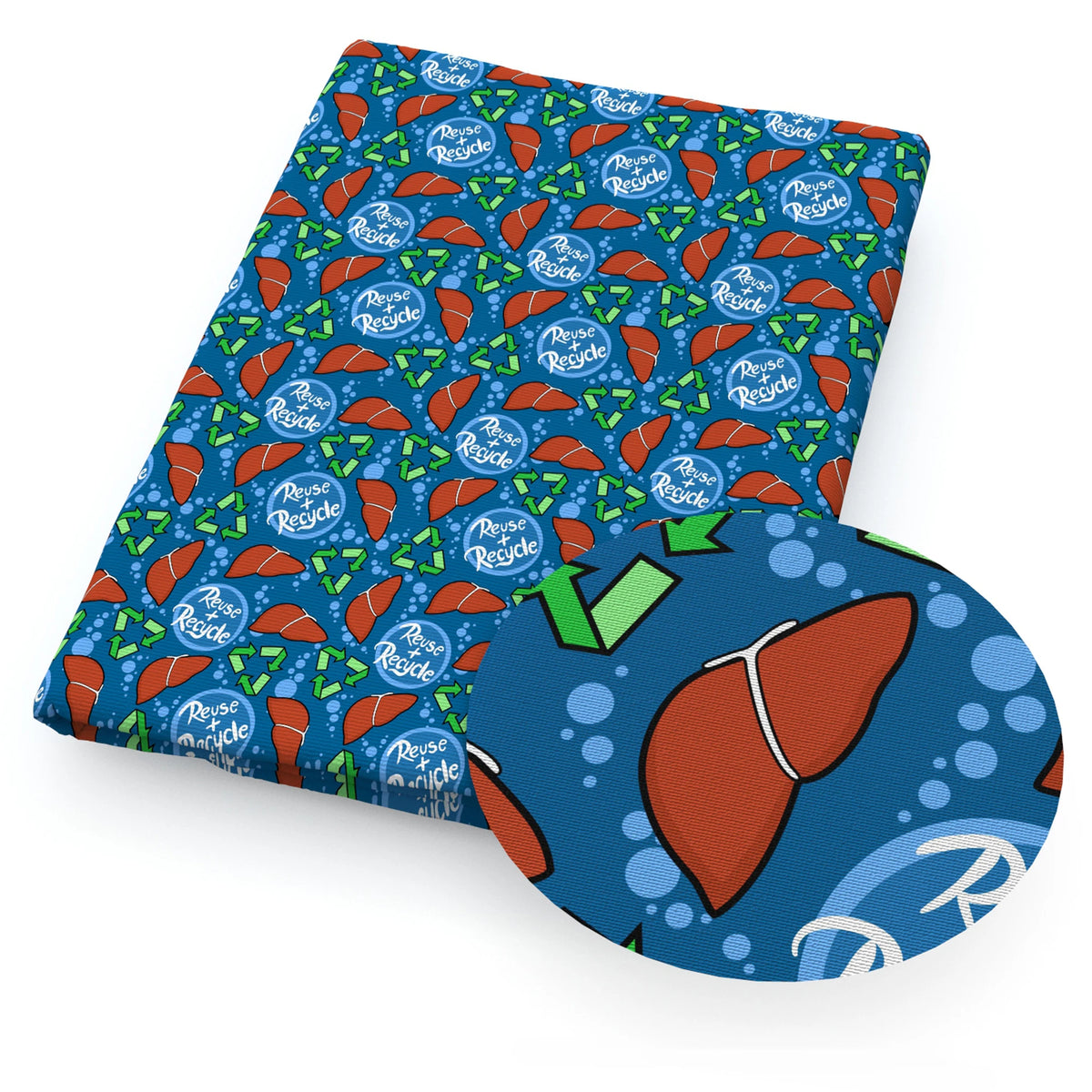 Édredon en tissu de brocart bleu avec motif imprimé