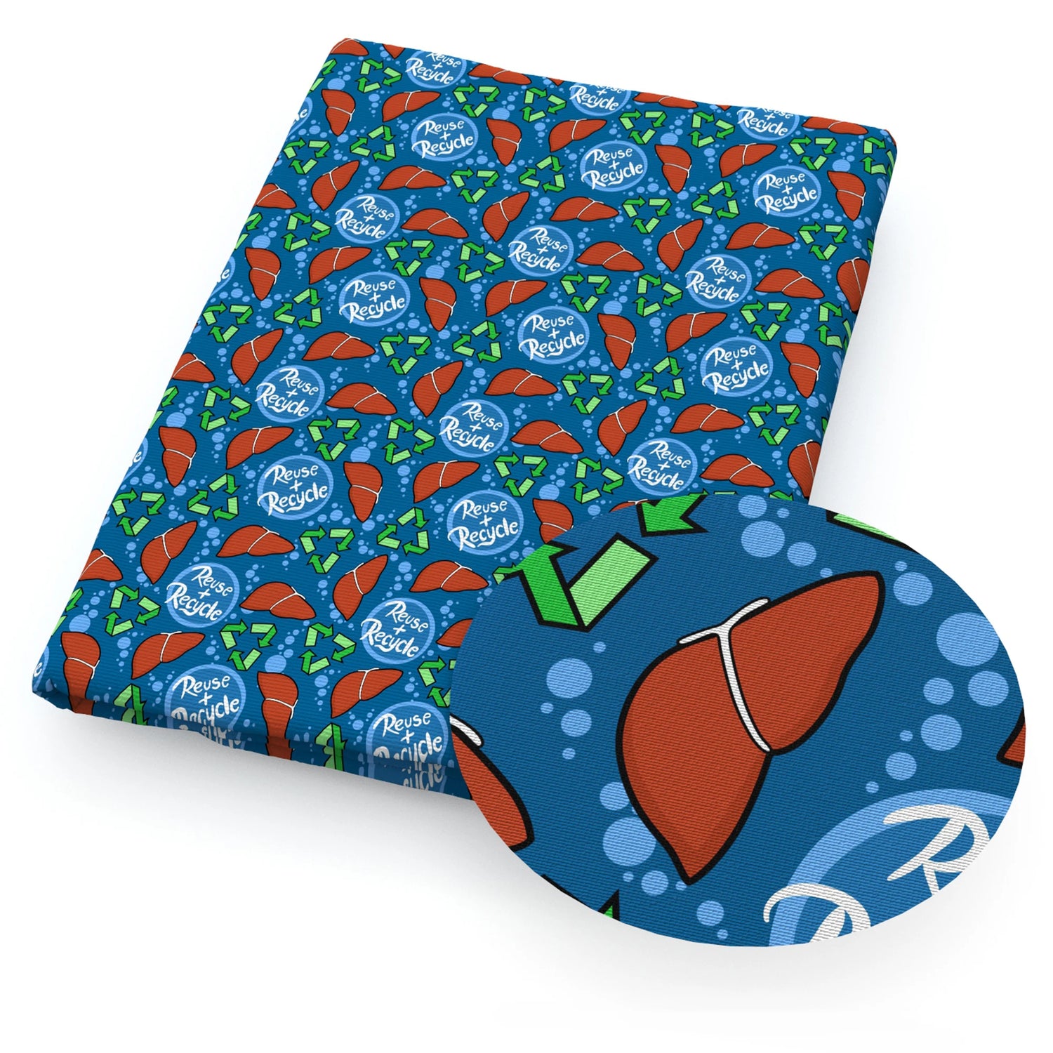 Édredon en tissu de brocart bleu avec motif imprimé