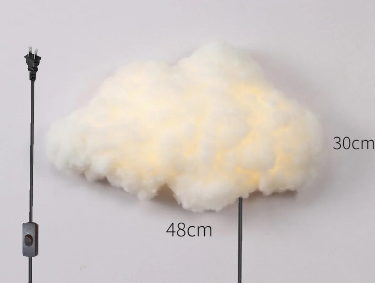 lampe nuage blanc moelleuse éclairage murale moderne enfilade enfant chambre led fixée mur