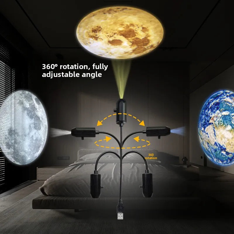 projecteur lumière planètes nébuleuse ciel étoilé saturne terre mars lune solaire venus neutroniodecoration chambre