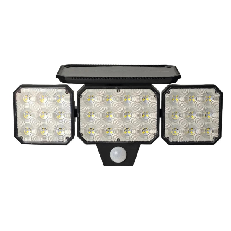 lampe solaire détecteur mouvement noir led ip65 murale moderne sécuritéextérieur jardin