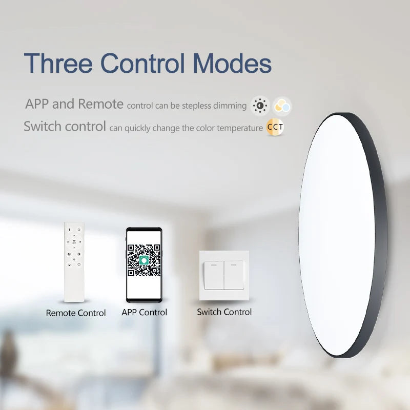 plafonnier led moderne blanc éclairage cuisine télécommande app interrupteur mural flux lumineux élevé