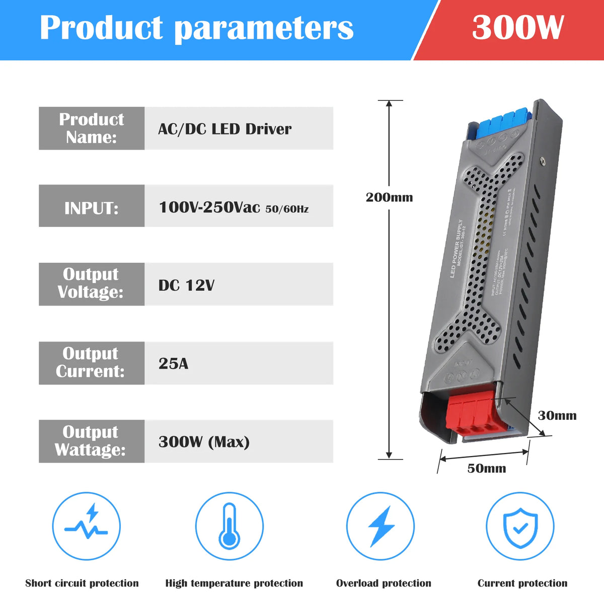 alimentation led 12v 24v 60w 100w 200w 300w 400w transformateur muet