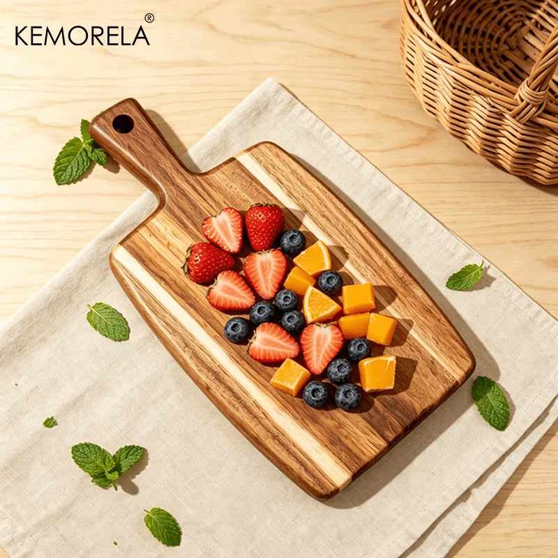 planches découper bois acacia marron grain vertical rustique modernes découpe viandes fromages légumes