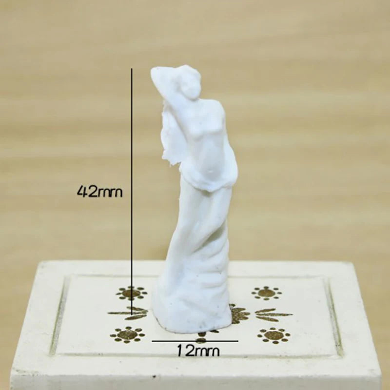statue déesse résine blanche art antique grec romain miniature jouet collection deco chambre fille
