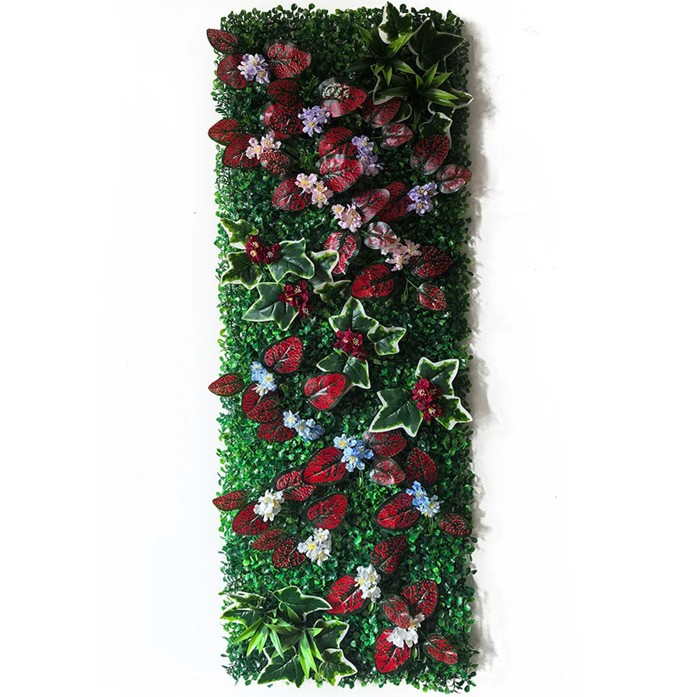 plante artificielle décorative fleurs rouges blanches jardin intérieur extérieur