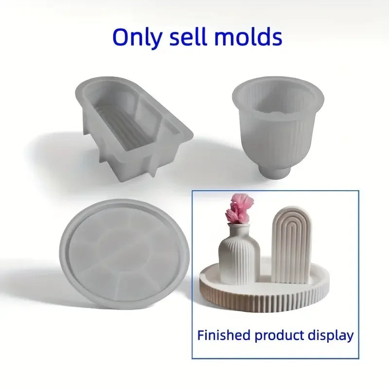moules silicone céramiques blancs rayures géométriques modernes minimalistes artisanat maison bricolage