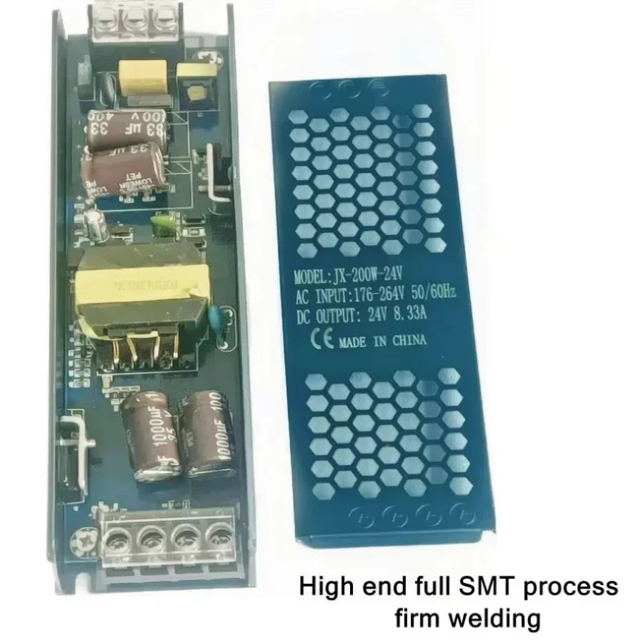 alimentation électrique 12v 24v 60w 100w 200w 300w 400w ultra fine bleue