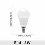 Ampoules LED E27 E14 blanc froid moderne 50000h 85+CRI 3W 20W