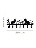 porte clefs mural noir silhouette chien pattes moderne decoration maison objet decoratif