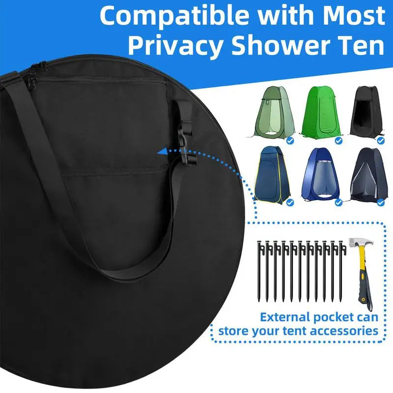 sac rangement oxford noir tente douche camping matériel outdoor