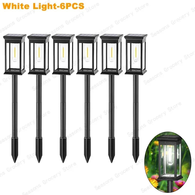 lampes solaires led étanches modernes noires transparentes jardin allée automatiquesurgence