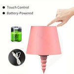 lampe table rechargeable led tactile multi températures vert pastel moderne blanc rose doré