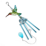 colibris libellules suspendus transparents métal verre peint oiseaux décoratifs cloches chaînes motifs floraux