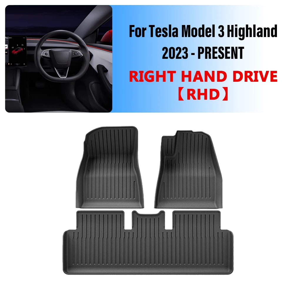 tapis sol voiture noir rayures horizontales moderne imperméable résistant intempéries tpe