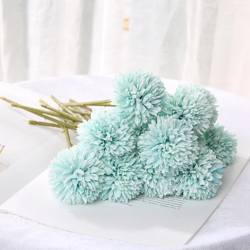 décoration intérieure bouquet hortensia artificiel moderne rose blanc vert violet