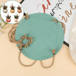 panier suspendu moderne cache plat vert rouge marron blanc anneau métal cordons fleur intérieur