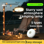 guirlande lumineuse led enroulable 10m jaune dorée multicolore lampe camping phare aimanté tente noel