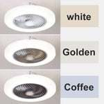 ventilateur moderne blanc led télécommande grille ventilation 52cm silencieux invisible chambre