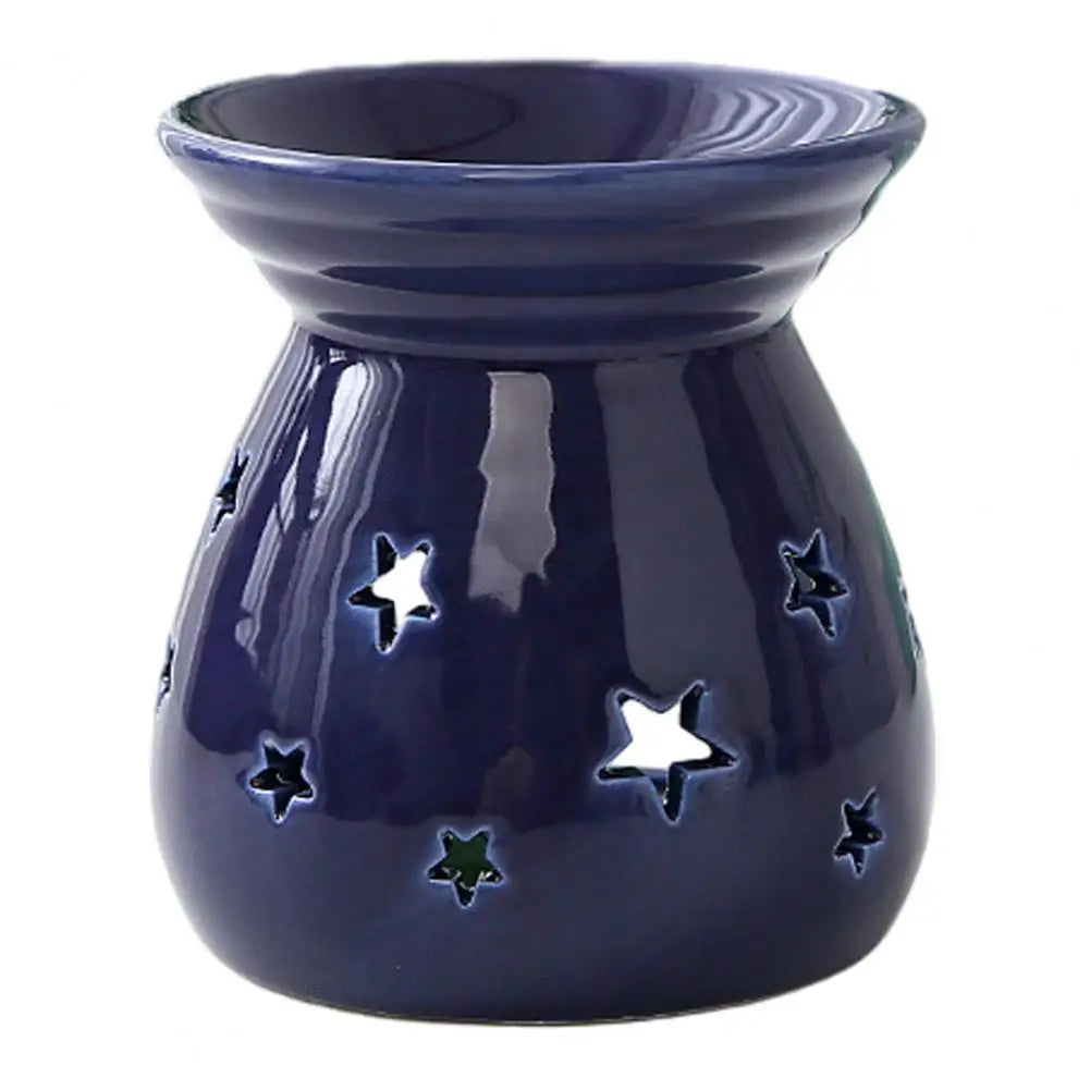 brûleur parfum blanc bleu moderne étoiles coeurs love bougie support minimaliste chambre salon