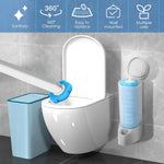 brosse toilette bleu blanc remplacement tête nettoyage mural moderne salle bain