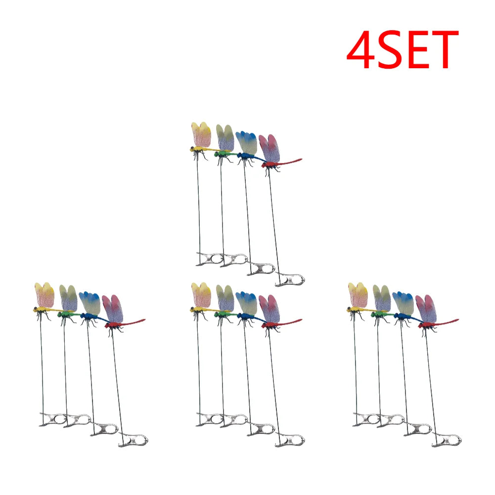 clips dragonfly multicolores imitation insectes decoratifs exterieur clips decoratifs jardin artificiels realistes