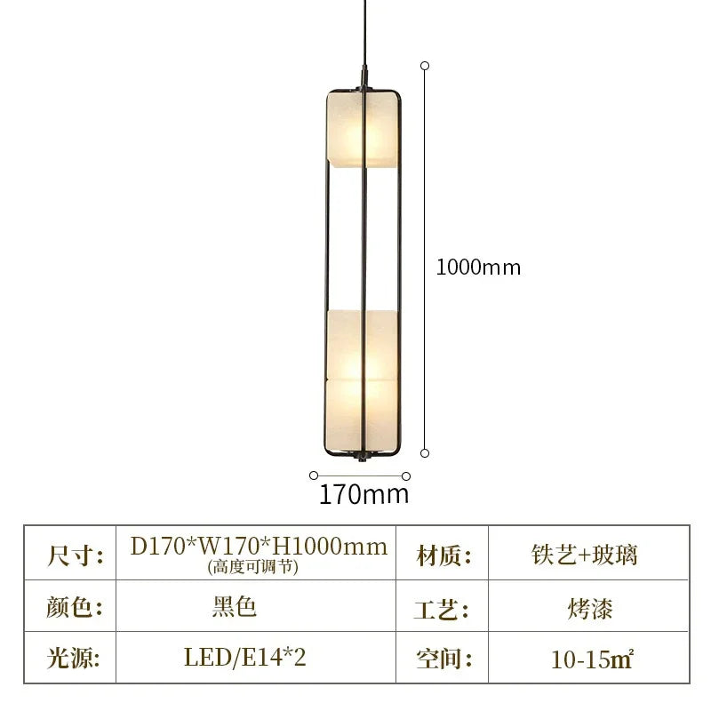 suspension lumineuse moderne minimaliste pendentif noir rectangle métal opaque 2000 82000 lumens